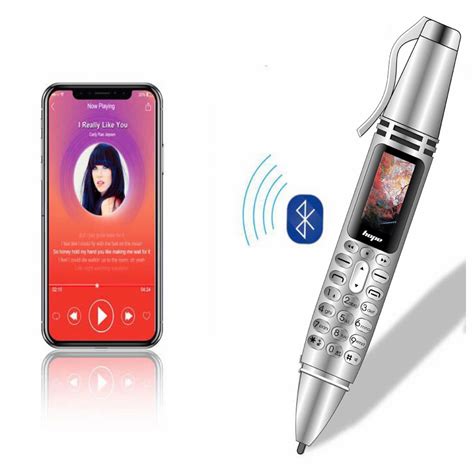 A mobile phone with a pen
